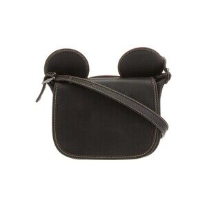 COACH x DISNEY  MICKEY MOUSE W/Ears crossbody Leather Bag BLACK limited edition